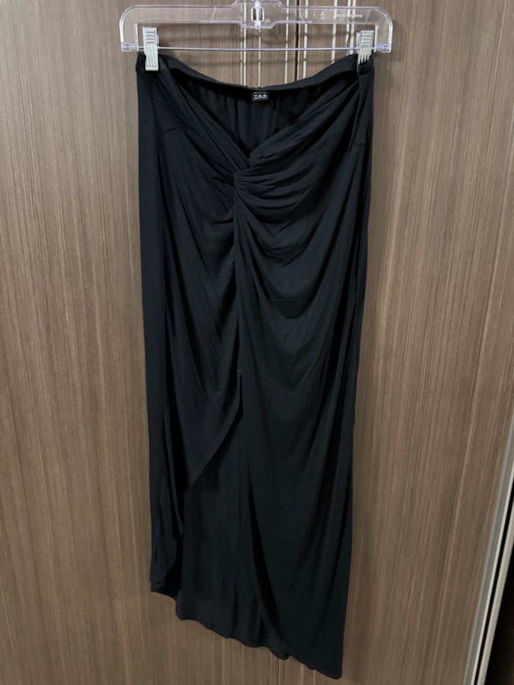 SHEIN‎ Black Twisted Draped Maxi Skirt